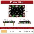 thumbnail image 2 of Christmas Jack Oval Tablecloth 52 x 70 Inch, Black Xmas Tree Decorative Cloth Dining Table Cover, Winter Holiday Snowflake Dinner Party Picnic Decoration, 2 of 6