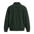 thumbnail image 5 of Mifsaly Mens Corduroy Bomber Jackets Snap Button Collared Jacket Fall Winter Classic Vantage Street Daily Going Out Outfits with Pockets, 5 of 9