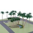 thumbnail image 2 of Modelo 20pcs Modelo Tren Palmiers Bosque Playa Paisaje O 12CM Hugo Árboles modelo, 2 of 10