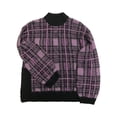 thumbnail image 2 of Nine West Womens Purple & Black Plaid Check Pull-Over Sweater Large, 2 of 2