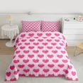 thumbnail image 2 of Homewish Love Heart Print Bedding Comforter Set 2pcs for Female Men Adults,Dreamy Princess Twin Comforter Sets Microfiber,Romantic Valentine's Day Breathable Bedding Set,Microfiber Bedroom Decor, 2 of 8