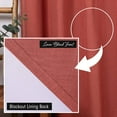 thumbnail image 3 of Quality Home Linen Blend Blackout Curtains - Antique Bronze Grommets - 52" W x 84" L - Terra Red (Single Panel), 3 of 4