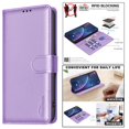 thumbnail image 2 of Flip Wallet Case For Samsung Galaxy S25,With RFID Blocking Credit Card Holder,Cash Pocket,PU Leather Flip Folding Kickstand Shockproof Rugged Anti-fall Phone Case Cover,Purple, 2 of 9