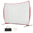 thumbnail image 1 of VEVOR Barricade Backstop Net, 12x9 ft Ball Sports Barrier Netting, Portable Practice Equipment with Carry Bag, Protection Screen for Baseball Softball Lacrosse Soccer Hockey Training, for Backyard, 1 of 9
