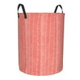 thumbnail image 3 of YFYANG Waterproof Laundry Hamper, Pink Line Texture Laundry Basket Oxford Fabric with Handle Foldable, M, 3 of 8