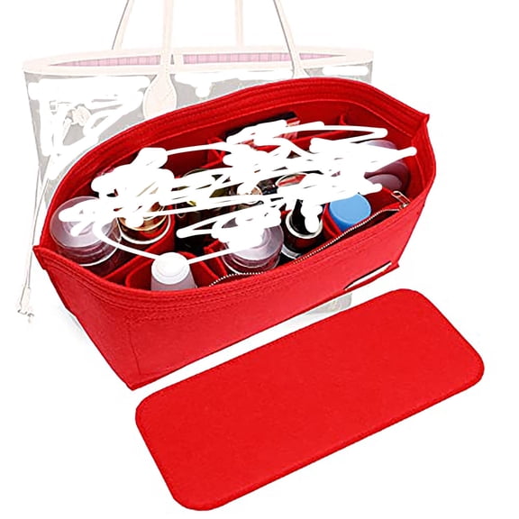 Stylish Cosmetic Bag Insert Organizer for Women's Makeup and Accessories - Fit for Speedy and MM Liner Multiple Pockets for Storage and Organization
