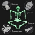 thumbnail image 5 of Halloween Luminous Skeleton, 2 Pieces Halloween Luminous Skeleton Props Halloween Luminous Skeleton Luminous Hanging Skeleton For Halloween Festival Ornaments, 5 of 5