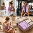 thumbnail image 4 of Kyusrd Hand Towels for Bathroom,Cotton Soft Absorbent Decorative Hand Towel for Face Spa Bath Gym Kitchen,Purple,34x74cm, 4 of 7