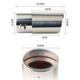 thumbnail image 1 of Silenciador de escape Universal para coche, punta de escape de doble salida, acero inoxidable negro, 63mm, accesorios para coche, 1 unidad, 1 of 5