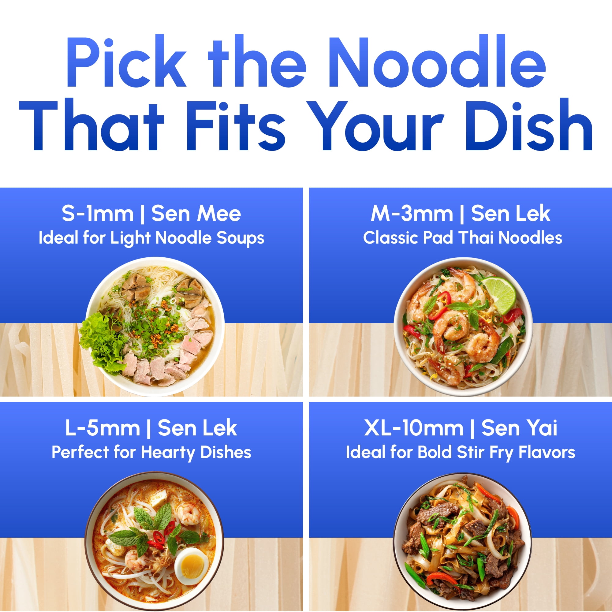 (2 pack) Snackathon Pad Thai Style Rice Stick Noodles, 10 mm Width, 16 oz (Pack of 2)