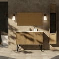 thumbnail image 2 of Lancy 48 in W Rustic Acacia Bath Vanity, Cultured Marble Top and Gun Metal Faucet Set, 2 of 10