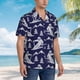 thumbnail image 3 of Balery Abstract Skiing Camisas hawaianas de manga corta para hombre, camisas playeras de corte holgado, camisas de vacaciones con botones,Large, 3 of 7