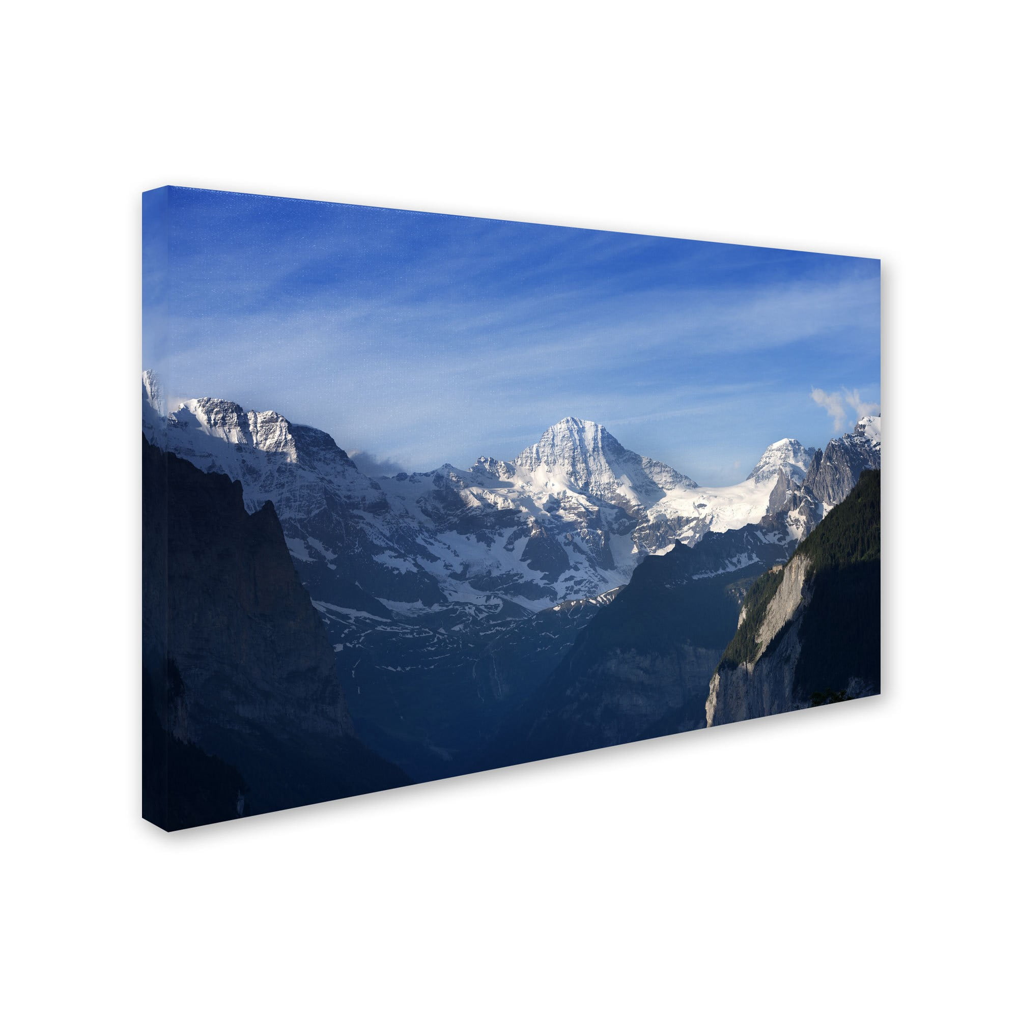 Trademark Fine Art "The Morning Comes Over the Swiss Alps" Canvas Art by Philippe Sainte-Laudy