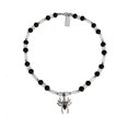thumbnail image 1 of Collar de araña gótica de Halloween con bola de cuentas negras y colgante de araña de cristal, cadena de fiesta de Halloween, joyería punk, regalo personalizado para mujeres y niñas JM, 1 of 6