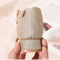 thumbnail image 6 of WAYUTE Girls Sandals Rhinestone Square Toe Buckle High Heel Dress Princess Shoes with Bow Design for Kids Tween Party Wedding,Gold,11.5 Y-12 Y, 6 of 7