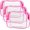 3 Bright Rose Red, variant on TSA Approved Toiletry Bag 4 Medium - Quart Size Clear Makeup Bag for Carry , Airport  Compliant Clear Travel bag for Toiletries with Reinforced Seams, White