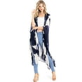 thumbnail image 2 of Lana Roux Women's Lightweight Boho Layering Kimono (One Size, Navy), 2 of 4