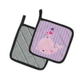 thumbnail image 2 of Caroline's Treasures Pink Whale Pair of Pot Holders, 2 of 3
