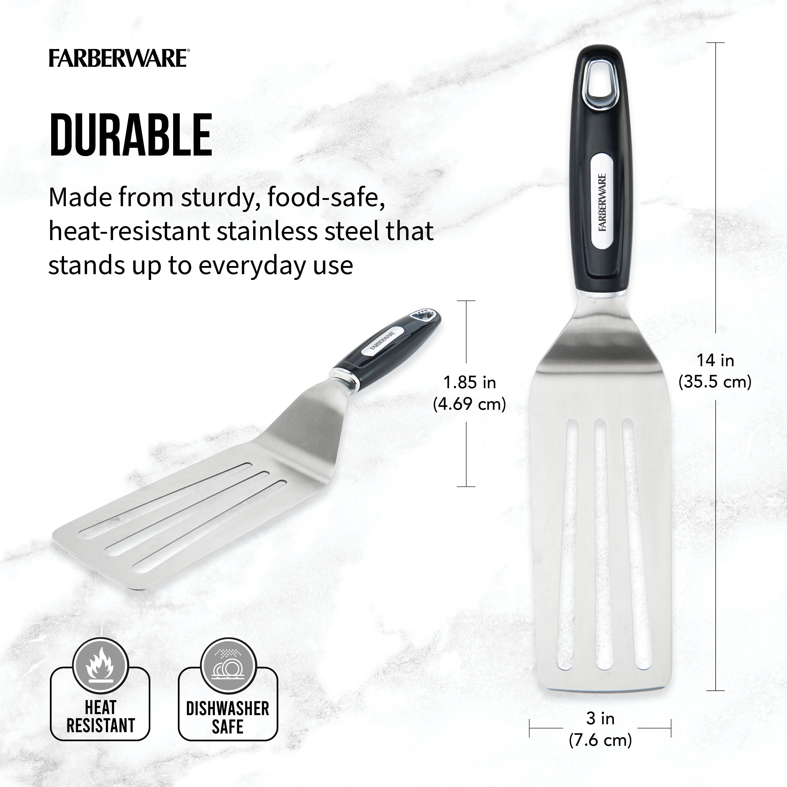 Farberware Professional Restaurant Spatula/Turner with Stainless Steel Head