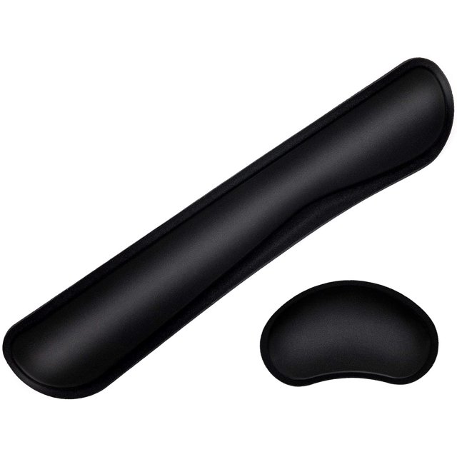 Almohadilla para reposamuñecas para ratón, barra de soporte para reposamuñecas, juego de espuma viscoelástica para escribir fácilmente, alivio del dolor de muñeca, diseño ergonómico, cojín para