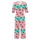 thumbnail image 4 of Vestido de Verano de Manga Corta para las Mujeres Hawaiana Unisex Impresión Casual Cuello en V Atrás Cremallera Bolsillo Lateral Overalls, 4 of 5