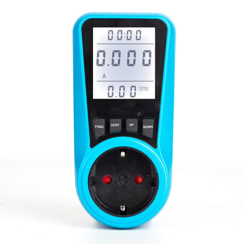 Power Metering Socket, Energy Monitor with Backlight LCD Display Electricity Usage Power