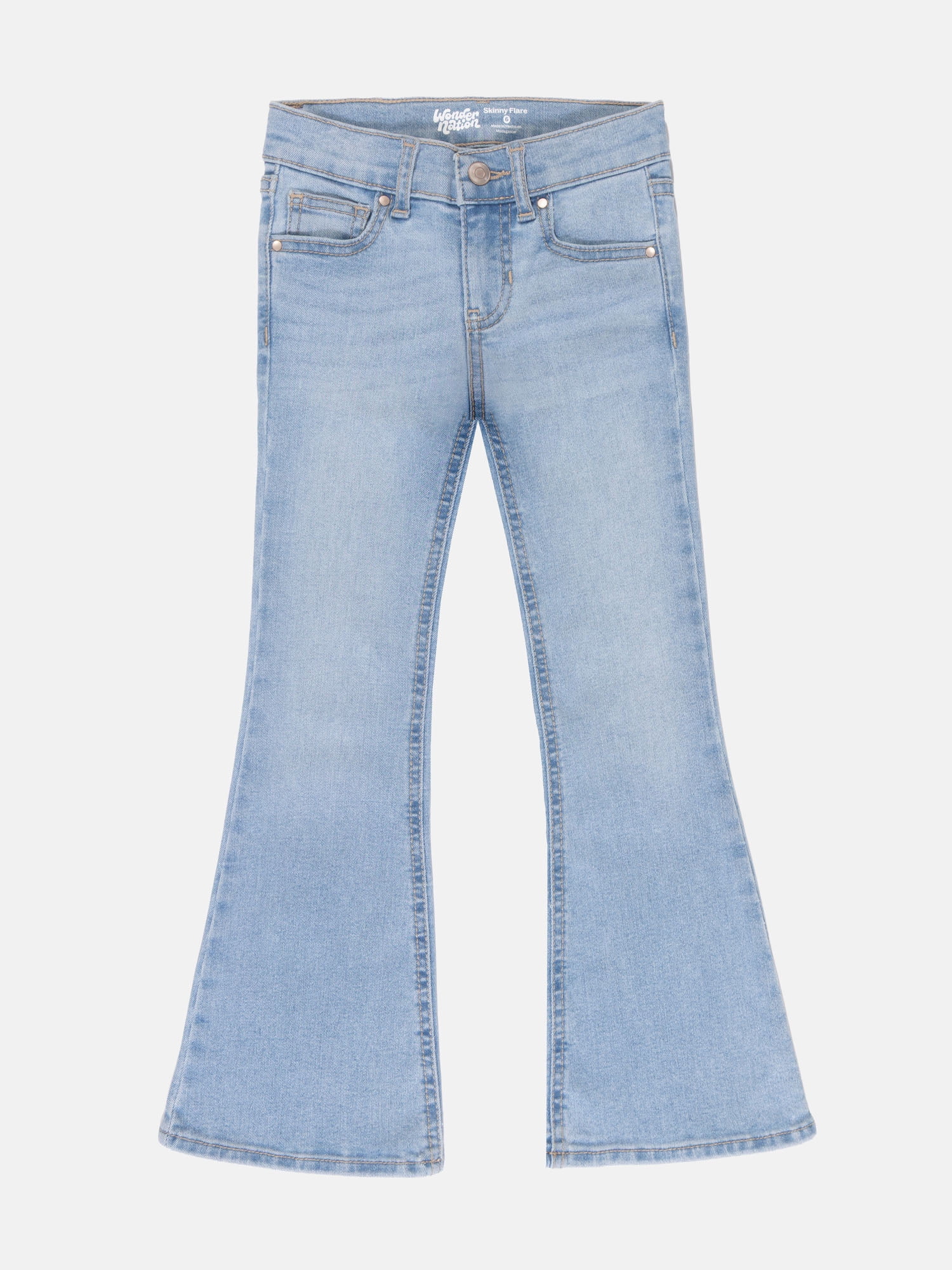 Wonder Nation Girls Skinny Flare Jean, Sizes 5-18