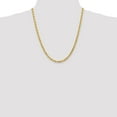 thumbnail image 2 of Auriga 14K Yellow Gold 4.5 mm Diamond-cut Rope Chain Necklace for Mens 22", 2 of 6
