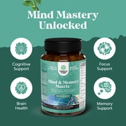 Natures Craft Advanced Nootropics Brain Support Supplement for Memory and Focus, 60 Capsules