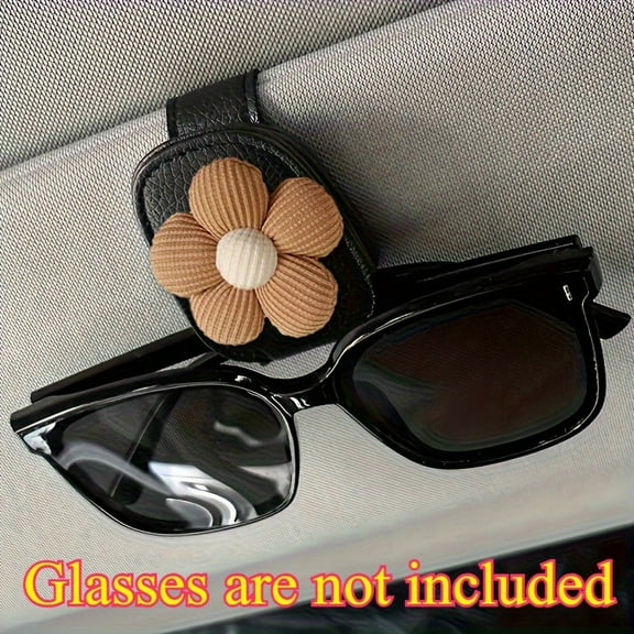 Magnetic Flower Design Glasses Holder, Car Sun Visor Clip, Multi-Functional Bill Clip Exquisite Compact, Women'S Car Accessories