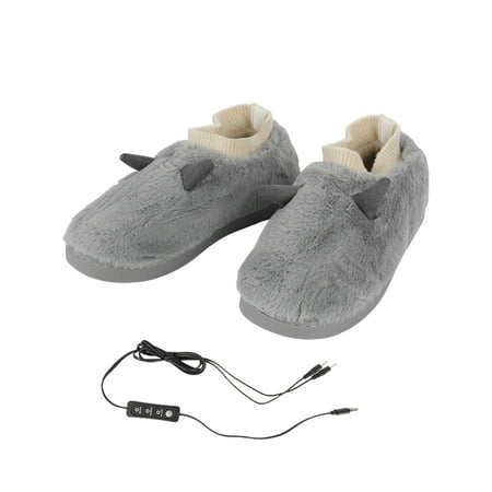 

Doolland USB Electric Heated Slippers Electric Heated Foot Warmer Plush Slipper to Keep Feet Warmer Comfortable Warming Slippers for Winter Cold Weather