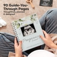 thumbnail image 2 of Journal For First Time Moms Gifts - 90 Pages Hardcover Memory Book  Beautiful & Cute Keepsake Ultrasound Scrapbook Mom Mother's Day (frost), 2 of 9