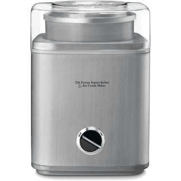 Ice Cream Maker, Ice Cream and Frozen Yogurt Machine, 2-Qt. Double-Insulated Freezer Bowl, Silver, ICE30BCP1