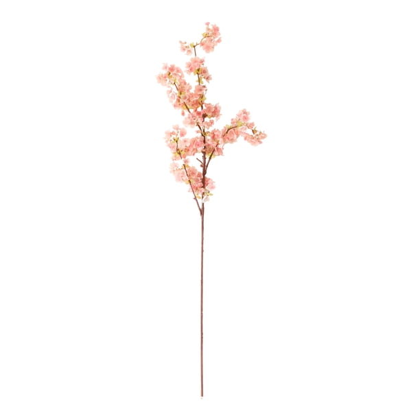 Nvzi Ramas de flores de cerezo de seda, tallos de flores de cerezo artificiales de 39,3 pulgadas, arreglo de flores de ciruelo falso, adecuado para decoración de bodas y hogares, juego de 3, rosa