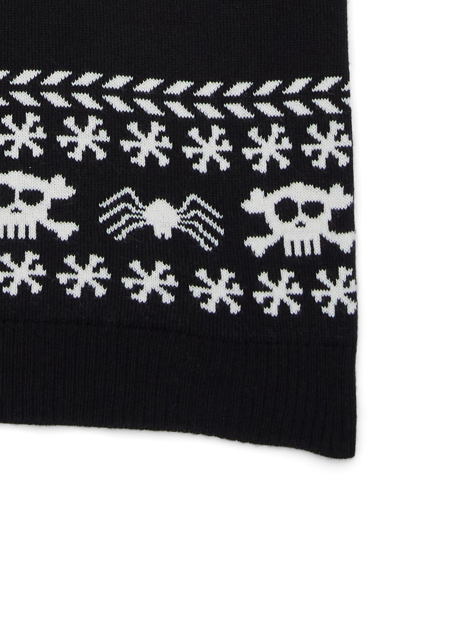 The Nightmare Before Christmas Girls Jack Skellington Holiday Sweater Dress with Long Sleeves, Sizes 4-12