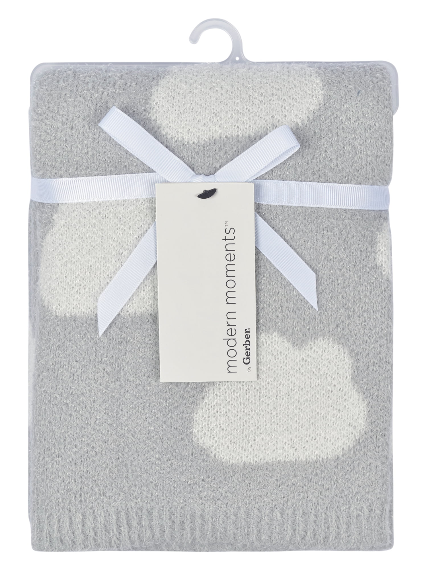 Modern Moments by Gerber Infant Baby Boy or Girl Unisex Soft Cozy Viscose Blanket, Gray Clouds