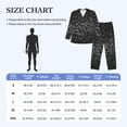 thumbnail image 4 of Fotbe Black And White Dotted Pijama de Hombre con Estampado de Manga Larga, Conjunto de 2 Piezas, Ropa de Dormir Suave y Cómoda con Bolsillos-Medium, 4 of 7