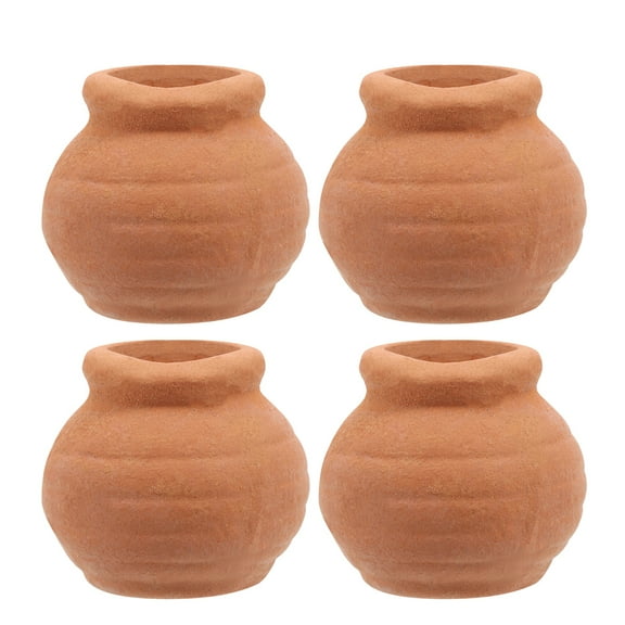 Hytrove Ceramic Mini Pots Red for Home Decoration 4Pcs 0.6x0.6x0.6in