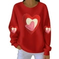 thumbnail image 4 of Vetsdori Valentine Sweatshirts for Women Spring Shirts Gifts for Girlfriend Crew Neck, Love Heart Pullover Womens Sweatshirts, 4 of 4