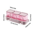 Naittoop Clearance 2024! Transparent Wallmounted Squares Spice Jar Set