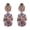 White, variant on 1 Pair Women Earrings Egg-shaped Cubic Zirconia Jewelry Electroplating Long Lasting Dangle Earrings for Banquet