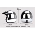 thumbnail image 3 of Casco de coche eléctrico con batería retro para hombre y mujer de Four Seasons, con revestimiento reflectante de espejo plateado, medio casco, gorro de motocicleta genial, 3 of 6