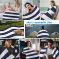 thumbnail image 5 of Blue Stripes Cooling Blanket, Lightweight Breathable Summer Throw Blanket with Double Sided Cold Effect, Simple Blue White Texture Picnic Beach Blankets Bed Sheet for Hot Sleepers 60"x80", 5 of 8