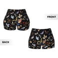thumbnail image 5 of Xecao Butterfly1 Print Workout Shorts for Women Soft Smooth Gym Yoga Scrunch Active Tennis Workout Running Shorts, 5 of 9