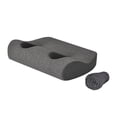 thumbnail image 2 of Almohada ergonómica para orejas perforadas, con funda, para dormir de lado. Gris oscuro, 2 of 9