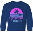 thumbnail image 3 of Inktastic Retro 80s Puerto Vallarta Long Sleeve Youth T-Shirt, 3 of 5