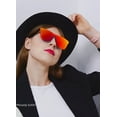 thumbnail image 4 of FEISEDY Oversized Mirrored Frameless Lens One Piece Sunglasses for Women Men B2647, 4 of 11