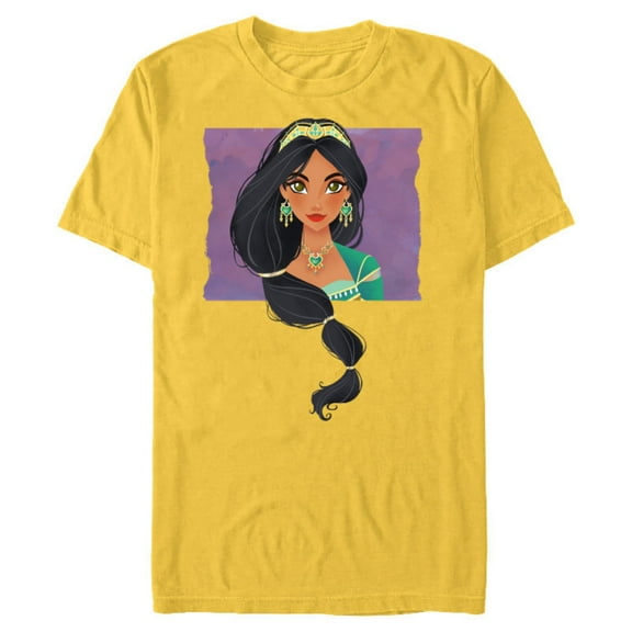 Disney Aladdin Live Action Princess Jasmine Cameo T-Shirt- Short Sleeve Blended T-Shirt for Adults - Customized-Yellow