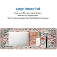 thumbnail image 2 of Orange Teal Boho Gaming Mouse Pad - XL Rug Carpet, Bohemian Retro Extended Large Desk Mat, Non-Slip Rubber Base, Stitched Edge, Long Desk Pad for Desktop Office PC Gamer, 31.5x11.8in, 2 of 6
