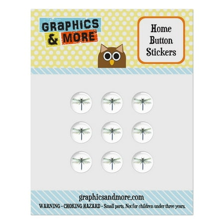 Dragonfly Home Button Stickers Set Fit Apple iPhone iPad iPod Touch
